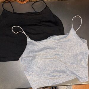 SHEIN Black and Gray Camisole Set